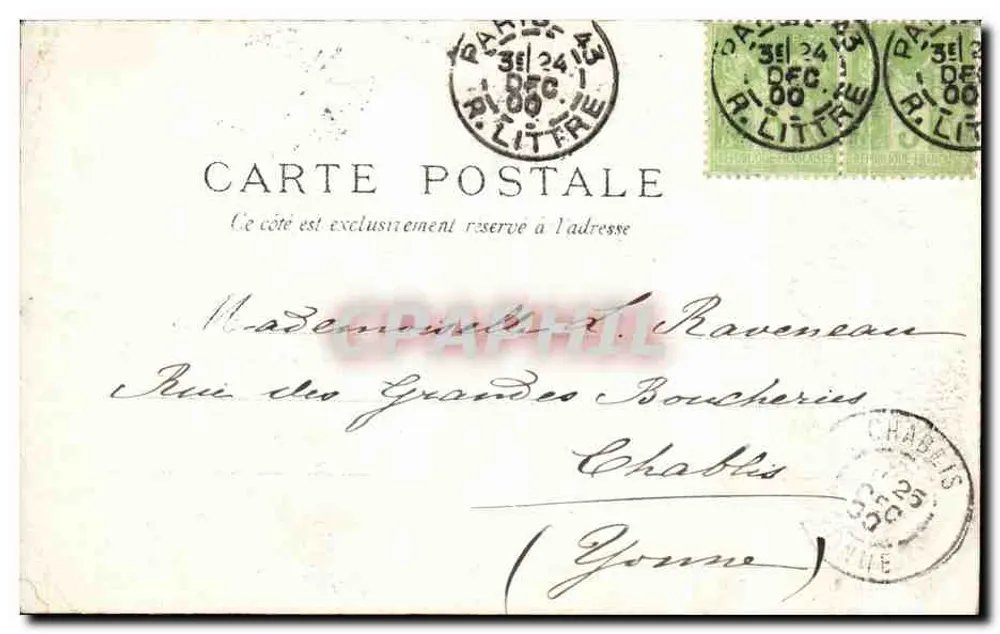 Der Große Palast — Weltausstellung 1900 — Verlag F. Le Huet, T. Ber, Châlons-sur-Marne, Nr. 35 - Rückseite