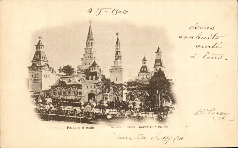 Rússia da Ásia — Exposição de 1900 — G.L.G. Paris - Frente