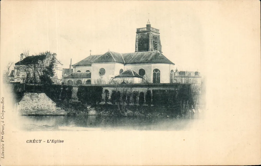 Crécy-en-Brie — A Igreja — Livraria P. Grunit, em Crécy-en-Brie - Frente