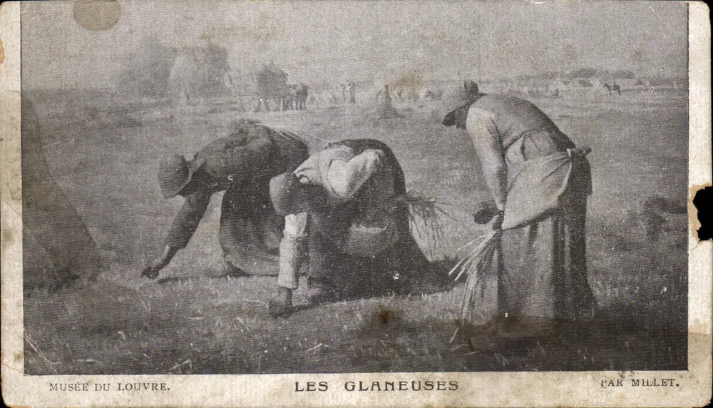 Les Glaneuses — reproduction de l'œuvre de Millet — Musée du Louvre - Frente