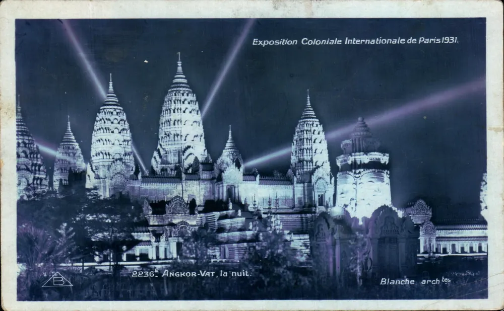 Angkor-Vat in der Nacht — Internationale Kolonialausstellung Paris 1931 — Blanche arches - Vorderseite