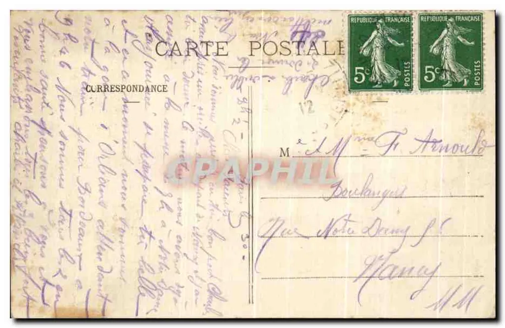 Paris - A Escada do Ópera — Bilhete postal antigo n°202 - Verso
