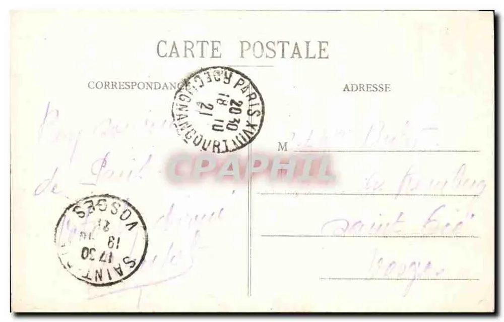 Paris-Montmartre — Basilique du Sacré-Cœur und Square St-Pierre — J.H. n°078 - Rückseite