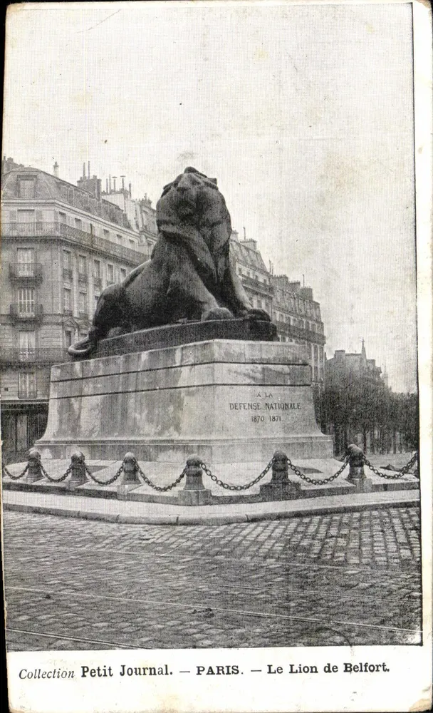 Le Lion de Belfort — statue monumentale sur piédestal — Collection Petit Journal. - Vorderseite
