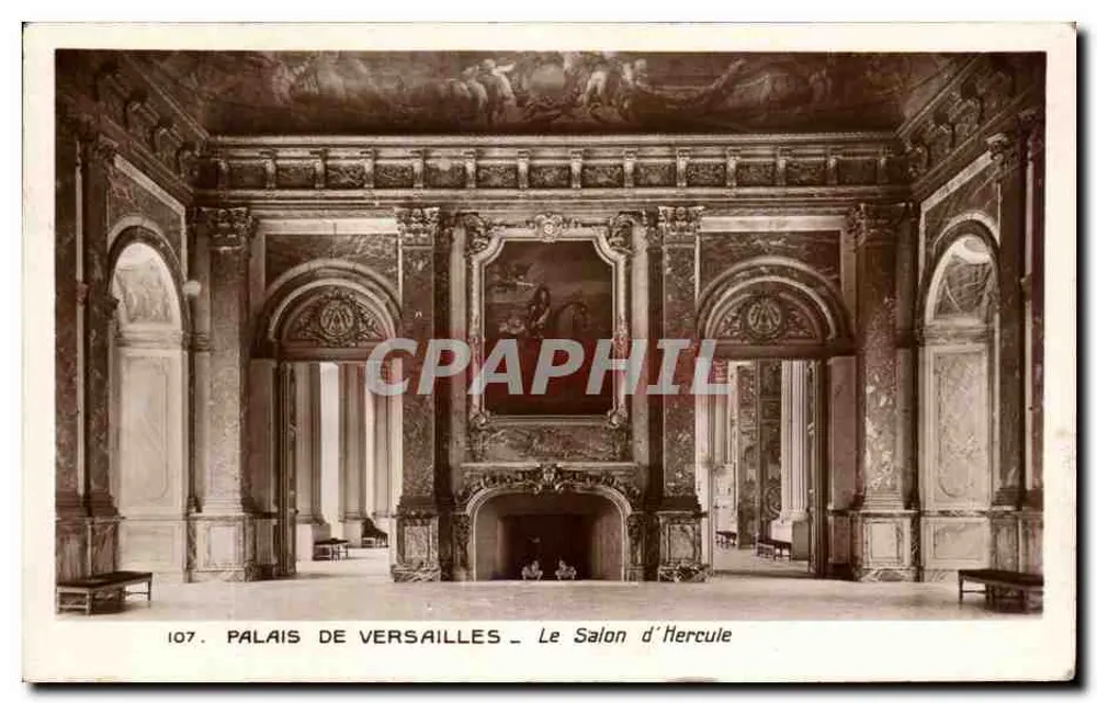 Paleis van Versailles — Het Hertogelijk Zaal — Antieke ansichtkaart n°107 - Voorkant