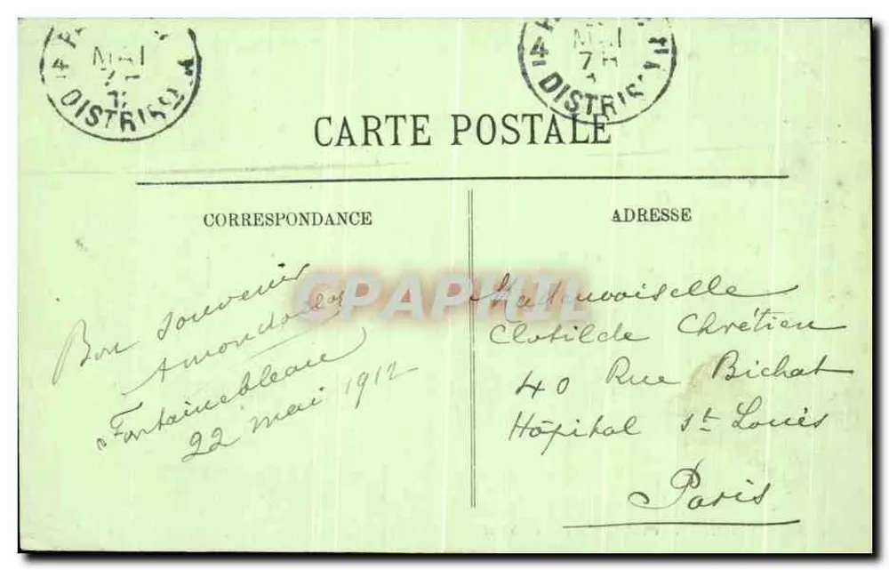 Fontainebleau — O Ferro de Cavalo — LL. — n° 366 - Verso