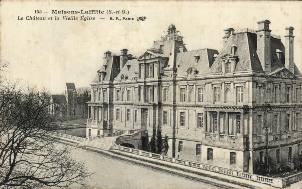 Maison-Laffitte (S.-et-O.) — Das Schloss und die Alte Kirche — B.F., Paris - Vorderseite