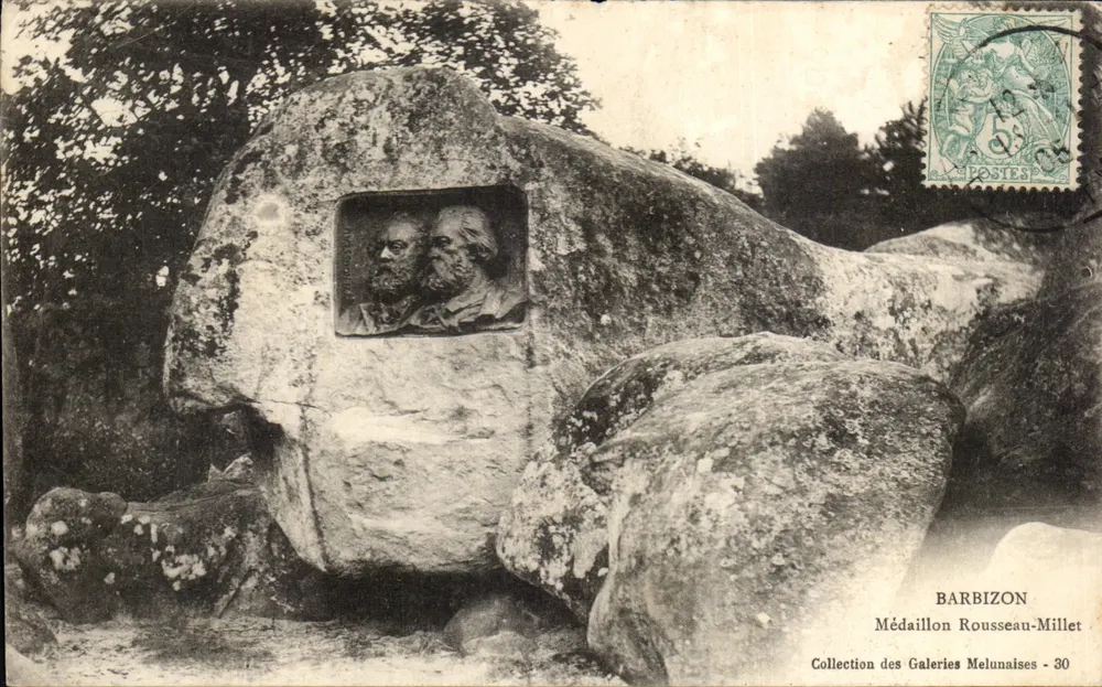Barbizon — Medalha Rousseau-Millet — Coleção das Galerias Melunaises - 30 - Frente