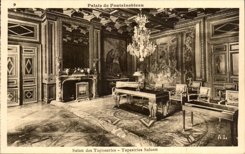 Palais de Fontainebleau — Salon des Tapisseries — A.L. n°9 - Vorderseite