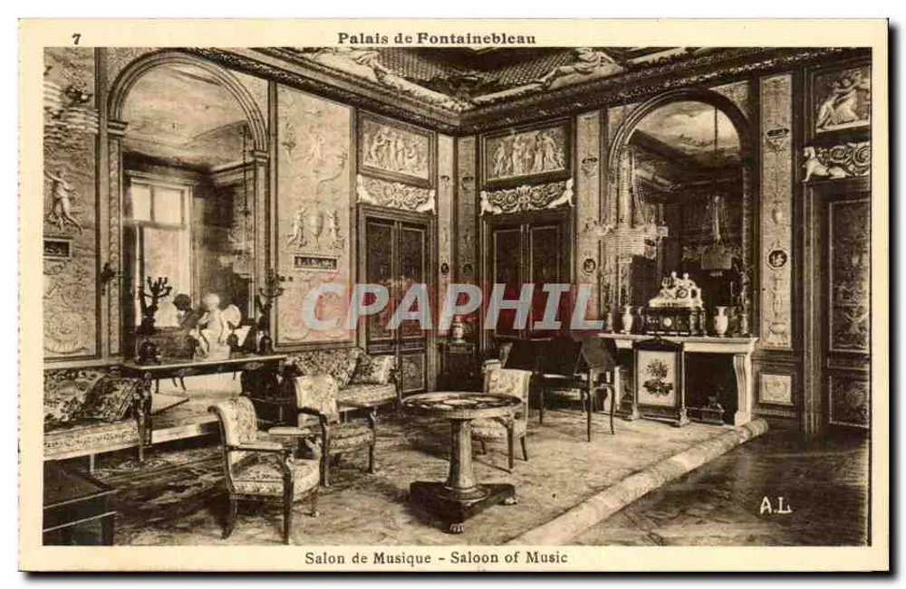Schloss Fontainebleau — Musikzimmer — A.L. Verlag, n°7 - Vorderseite
