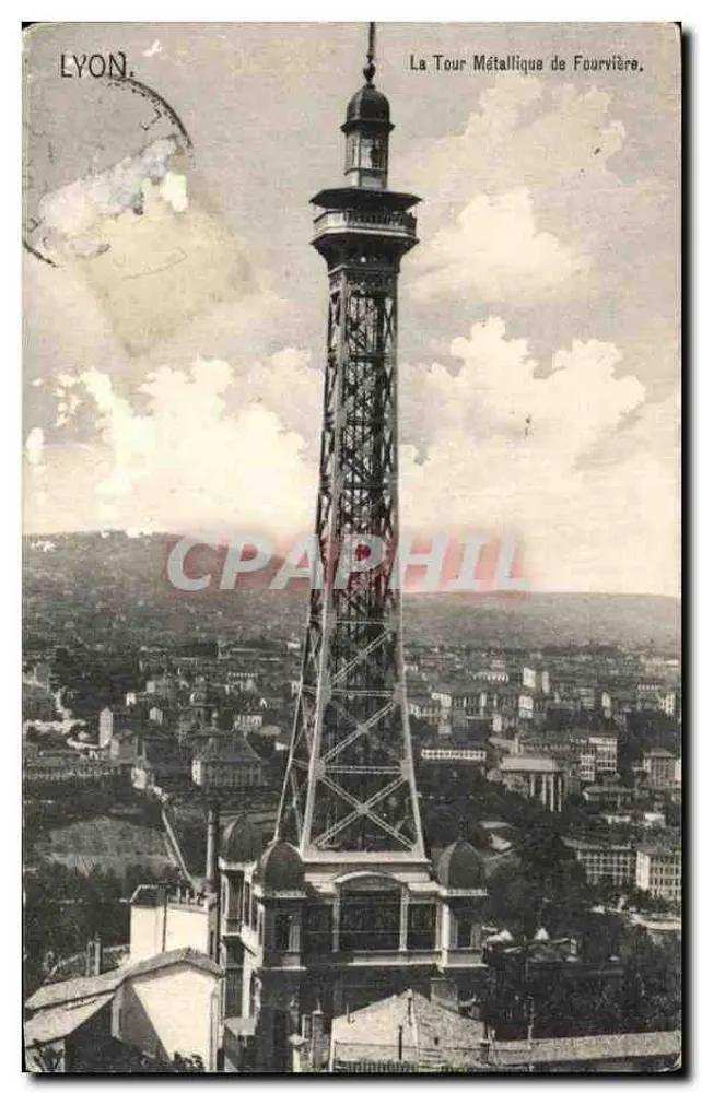 Die Metalltürme von Fourvière — Lyon — unbekannter Verlag, Seriennummer nicht sichtbar - Vorderseite