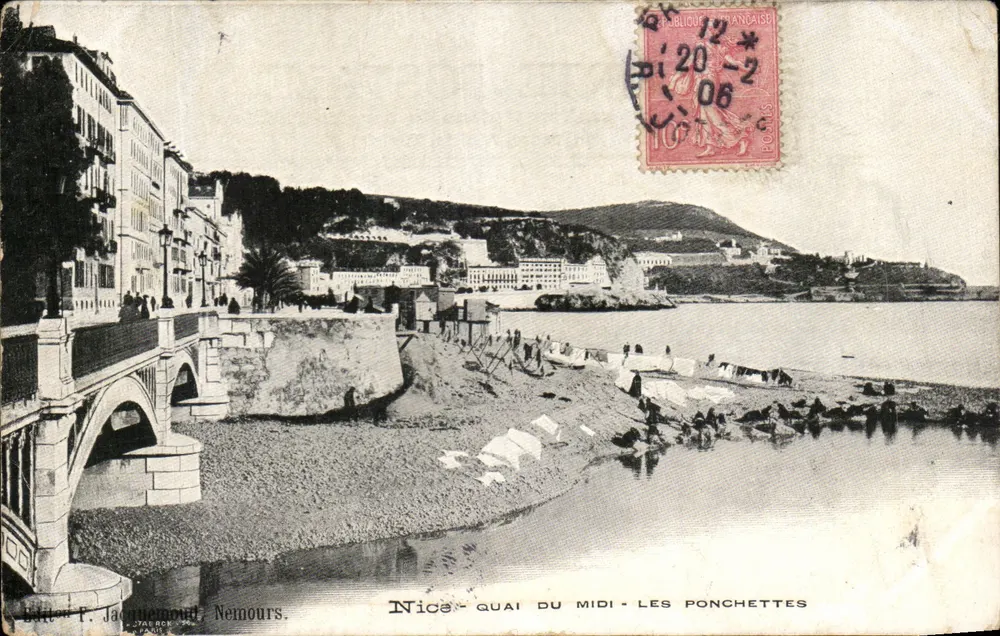 Nice - quai du Midi - Les Ponchettes — Verleger F. Jacquinoud, Nemours - Vorderseite