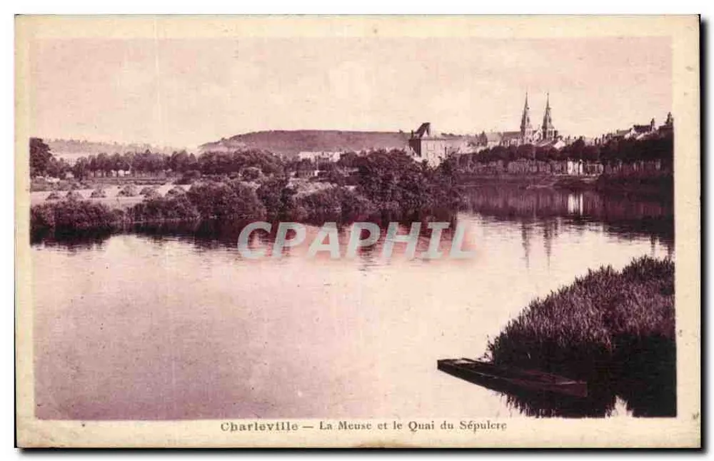 Charleville — Die Meuse und der Quai du Sépulcre - Vorderseite