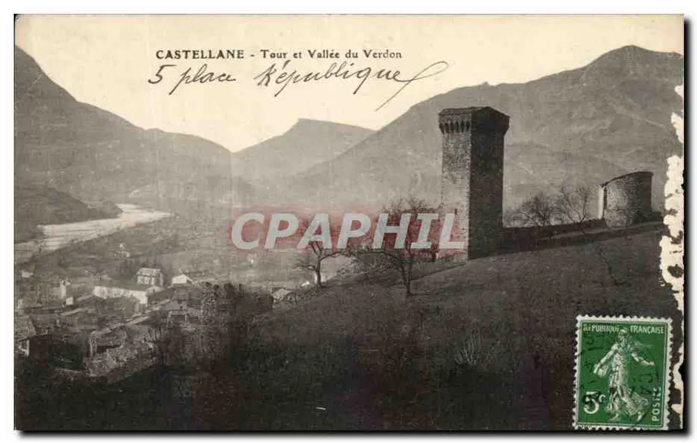 Castellane — Tour et Vallée du Verdon — Imprimerie de la République - Frente