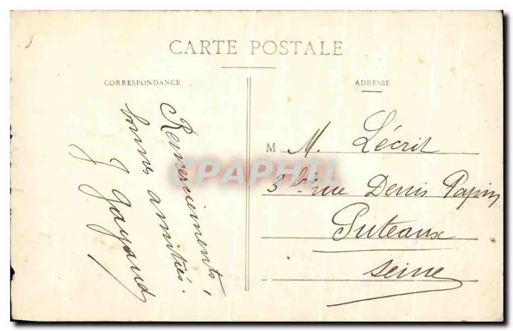 Castellane — Tour et Vallée du Verdon — Imprimerie de la République - Verso