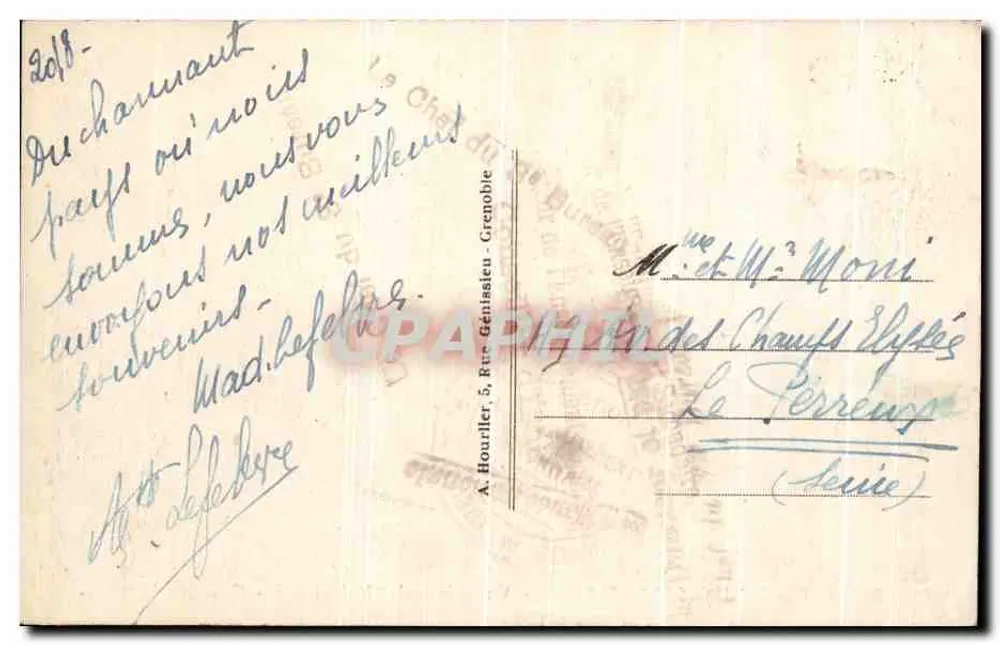 Bourg-d'Oisans (752 m.) — Vue générale, à droite les Grandes Rousses — Éditeur : Exploitation Postale Nationale, n° 5640.6 - Rückseite