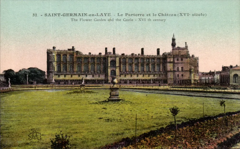 Saint-Germain-en-Laye - Der Parterre und das Schloss (16. Jahrhundert) - Verleger: A. Berthet, Paris - Vorderseite