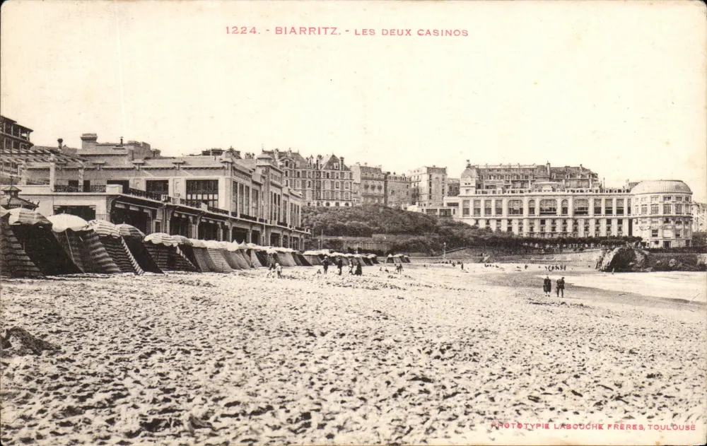 Biarritz - Os Dois Casinos — Phototypie Labouche Frères, Toulouse, n°1224 - Frente