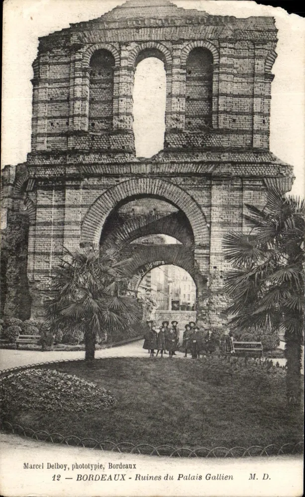 Bordeaux — Ruines du Palais Gallien — Marcel Delboy, phototypie, Bordeaux, n°12 - Vorderseite