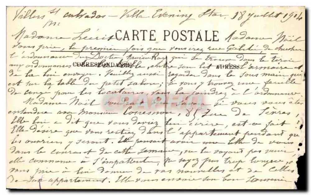 Villers-sur-Mer — Les Planches — LL. — Éditeur LL. — N° 14 - Verso