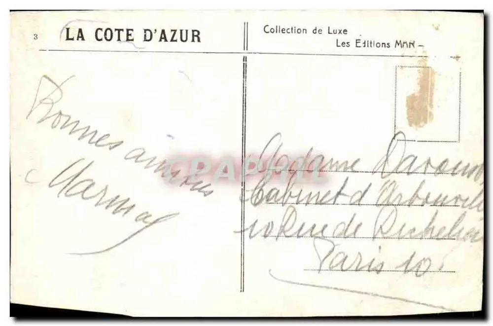 Côte d'Azur — Soleil couchant — Les Éditions MAN - Verso