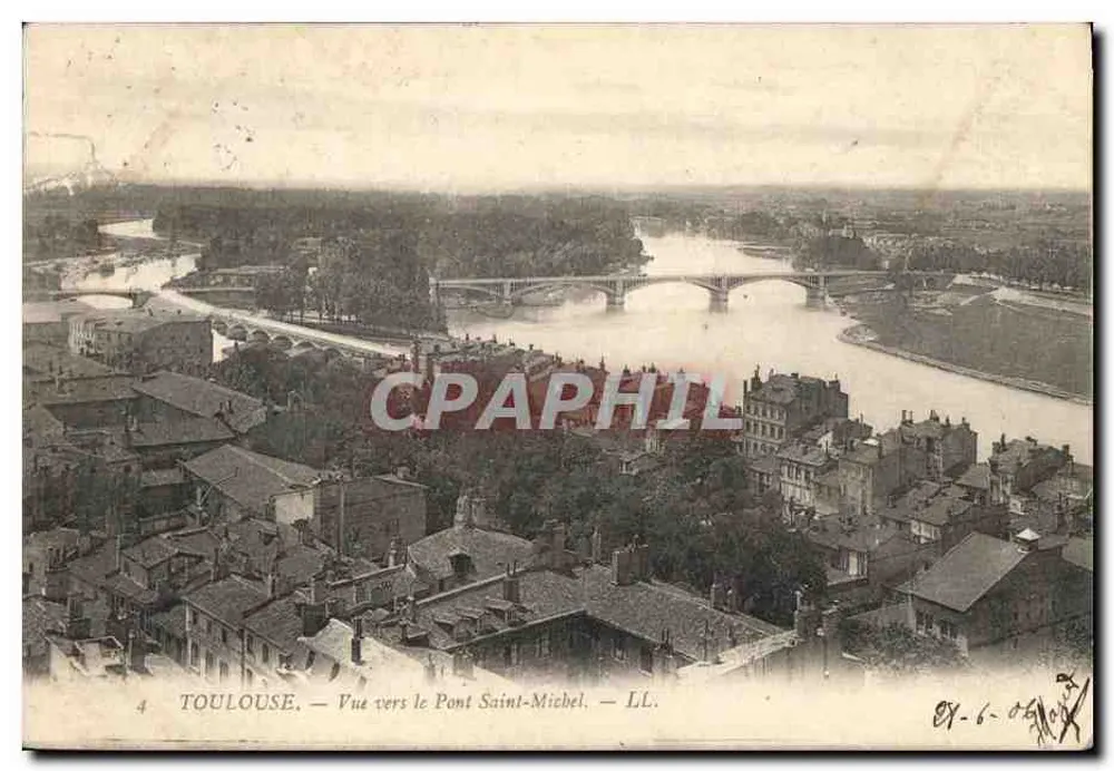 Toulouse — Vue vers le Pont Saint-Michel — LL. - Vorderseite