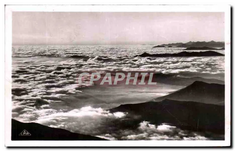 Meer der Wolken, Ansicht vom Pic du Midi — REAL-PHOTO — Bagnères-de-Bigorre - Vorderseite