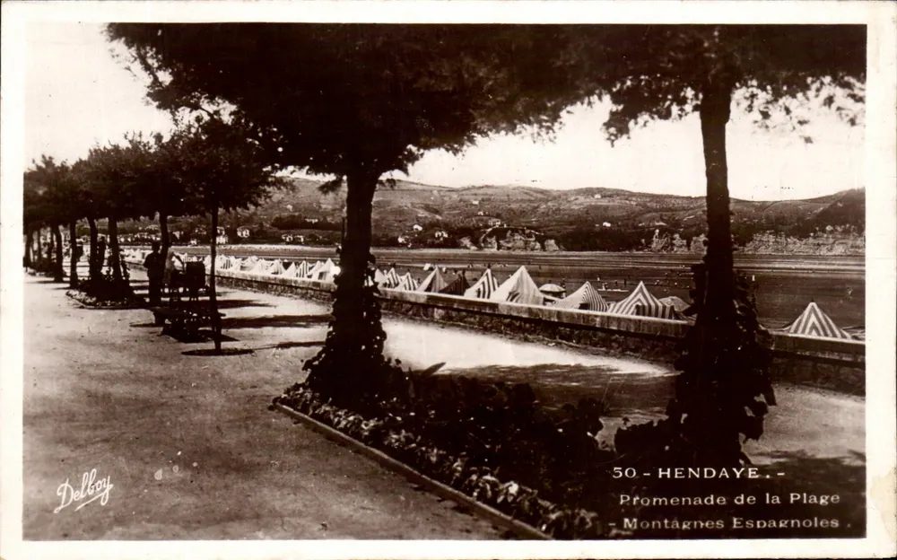 Hendaye - Promenade de la Plage - spanische Berge — Delbouy, Nr. 50 - Vorderseite