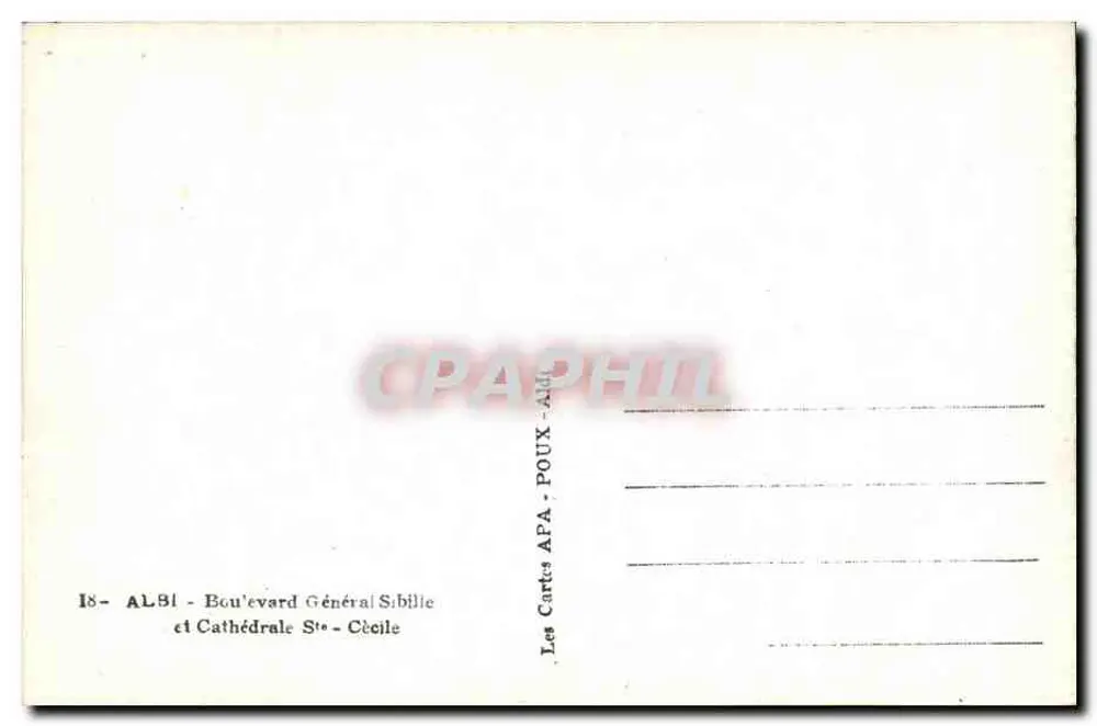 Albi - Boulevard Général Sibille und Kathedrale Sainte-Cécile — Verlag APA - Rückseite