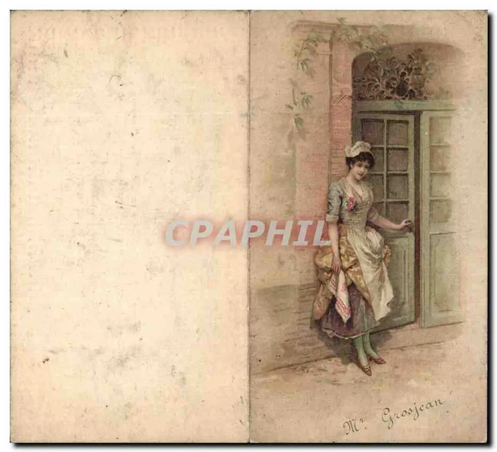 Frau an der Tür — Szene des Lebens — Mme Grosjean - Vorderseite