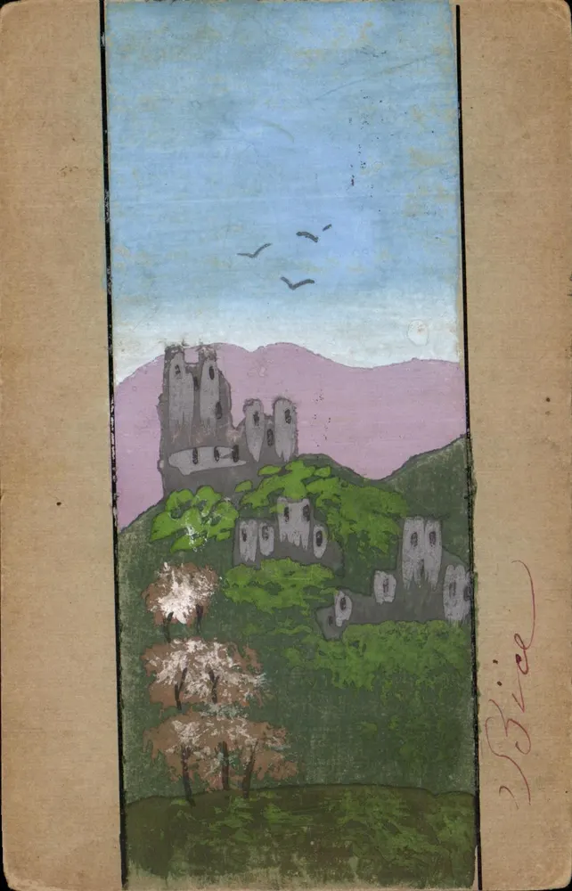 Castelo de Bice — desenho a água-forte — editor desconhecido - Frente