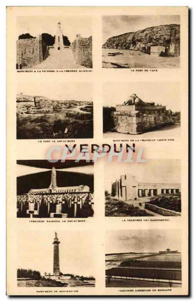 Verdun — Gedenkstätten und Denkmäler — Verlag J. H. Z. Paris - Vorderseite
