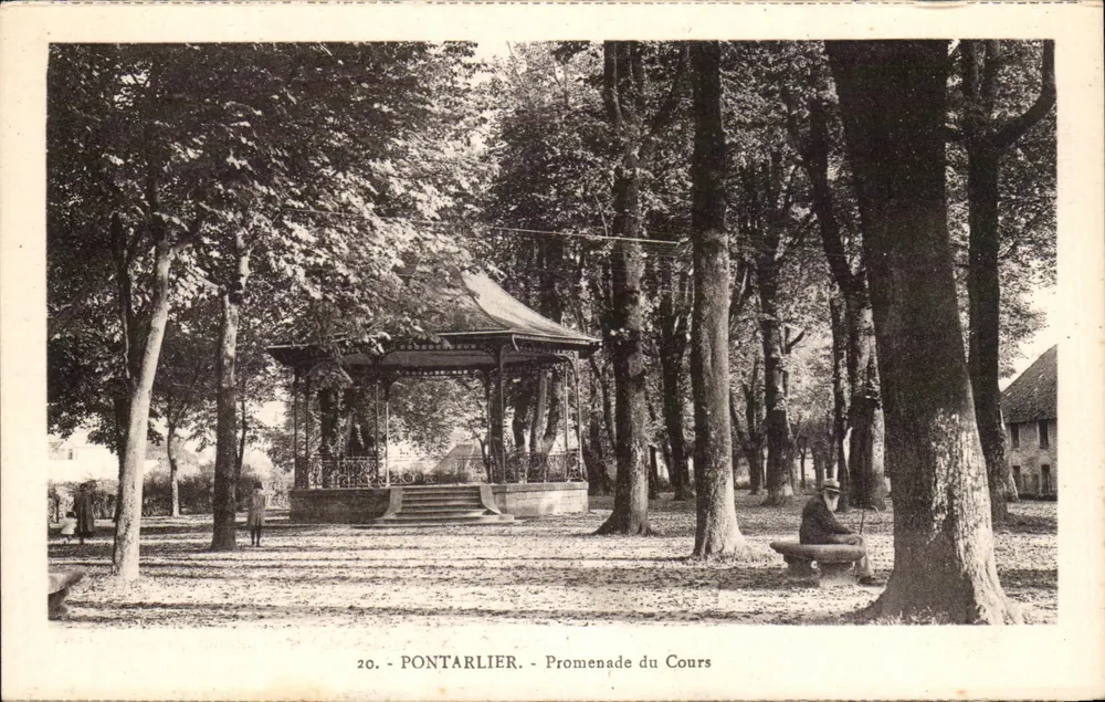 Pontarlier - Promenade du Cours — editor desconhecido, n° 20 - Frente