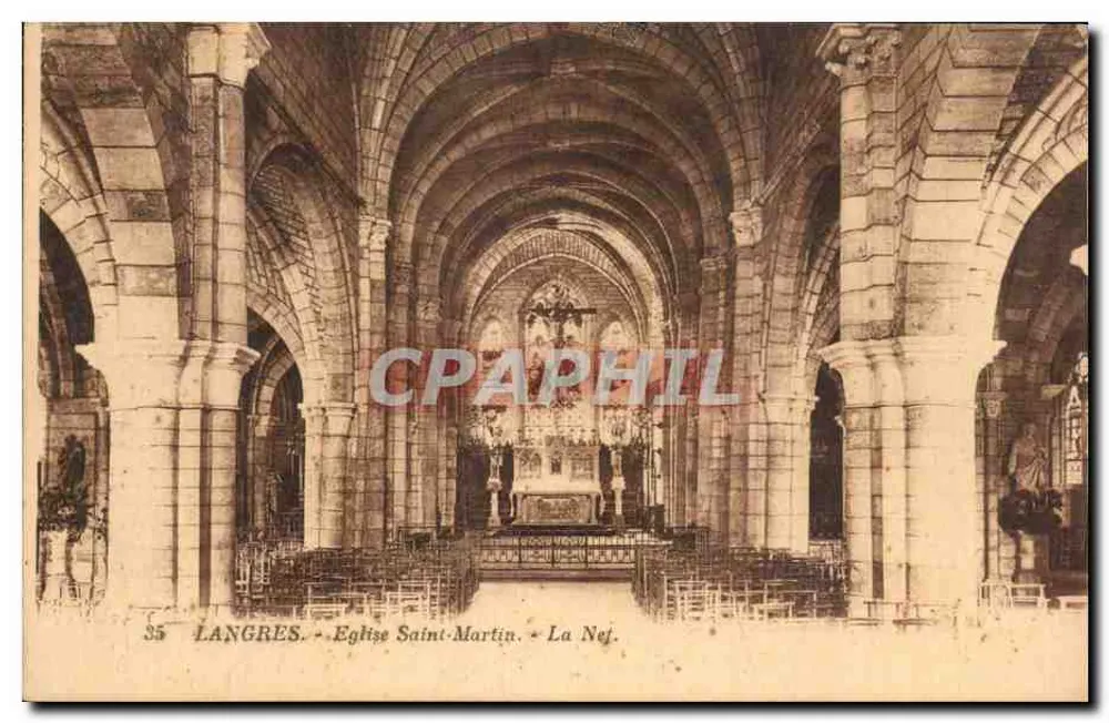 Langres - Kerk van Sint-Maarten - De Navel - Voorkant