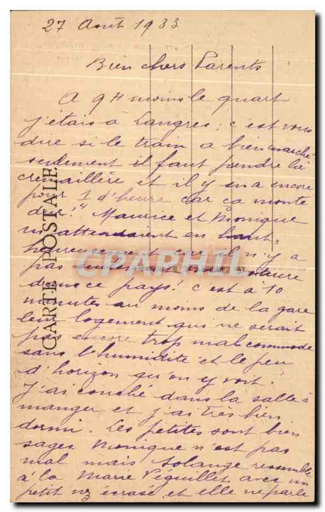 Langres (Haute-Marne) — Igreja de São Martinho — Bilhete postal moderno n°4111 - Verso