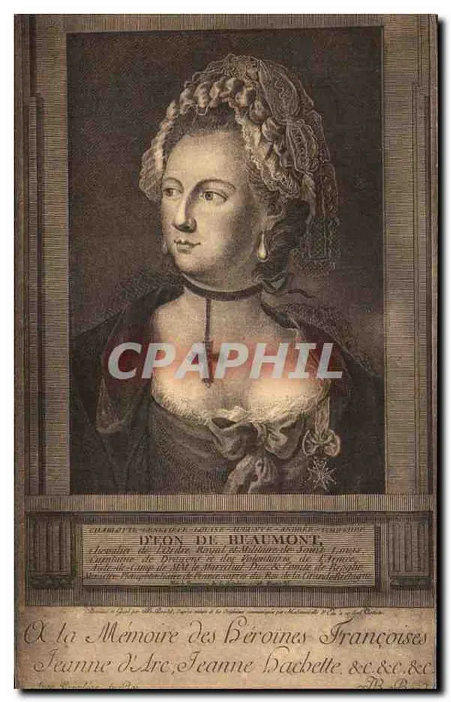 Joana d'Arc — Heroína Francesa — Cavaleiro d'Eon de Beaumont - Frente