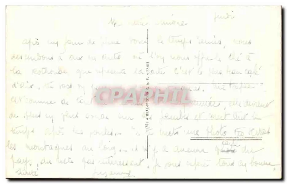 Aix-les-Bains — O Parque e A Rotonda — Pétرياux, arq. D.P.L.G. — n° 400 - Verso