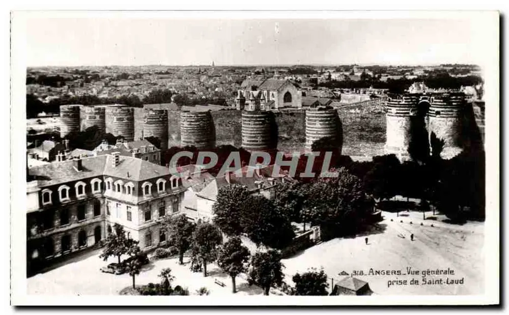 Angers — Vista geral tirada de Saint-Laud — C.A.P. Paris - Frente