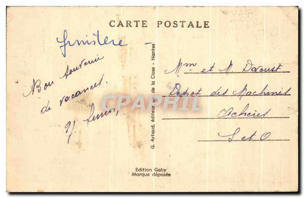 Morlaix — Vue générale et le Viaduc — Gaby, n° 29 - Verso