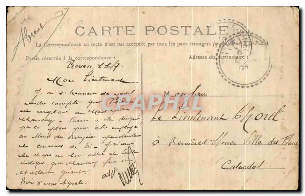 Caen — Die Kirche Saint-Étienne oder das Kloster der Männer — L.D. - Rückseite
