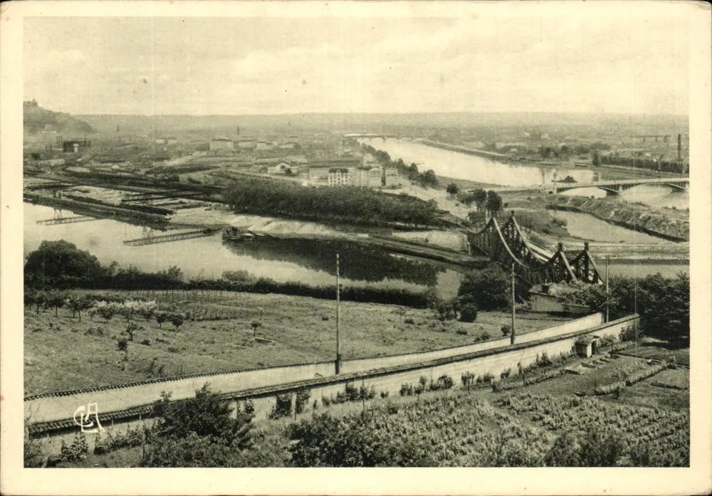 O confluente do Rio Rhône e do Rio Saône — Lyon — Edição G.-L. ARLAUD - Frente