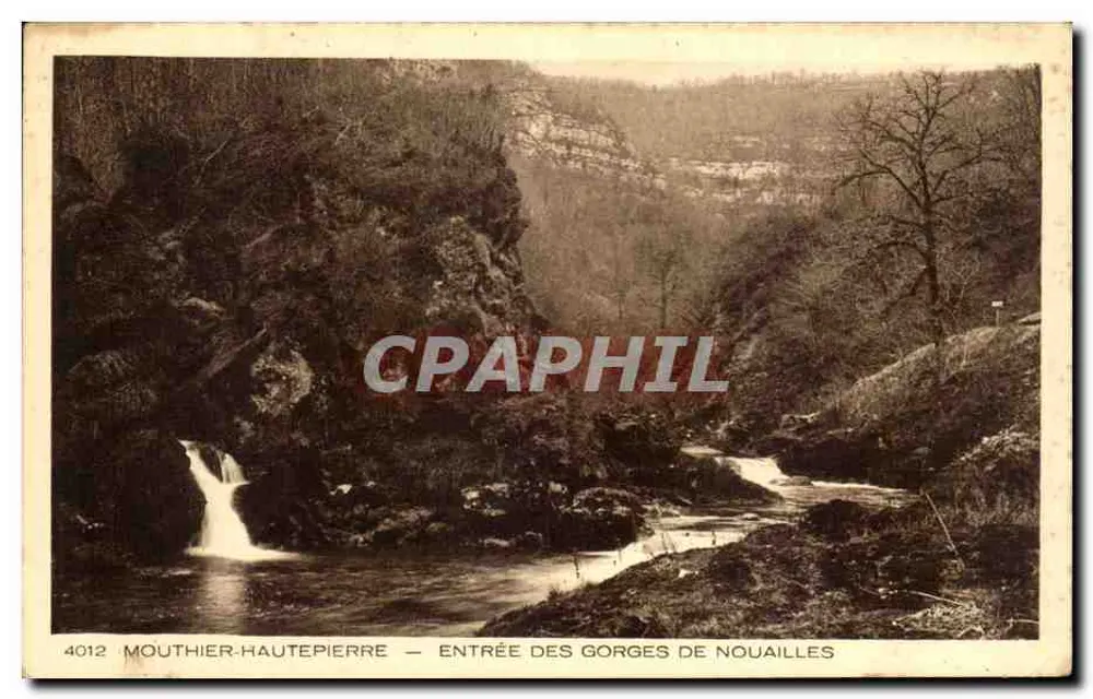 Mouthier-Haute-Pierre — Eingang zu den Gorges de Nouailles — n° 4012 - Vorderseite