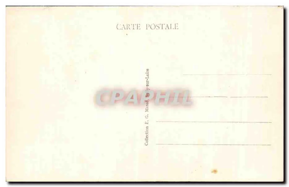 Sully-sur-Loire — Kasteel van de middeleeuwen (XIVe eeuw) — De voorgevel — Uitgever: G. Massé, Sully-sur-Loire, nr. 1204 - Achterkant