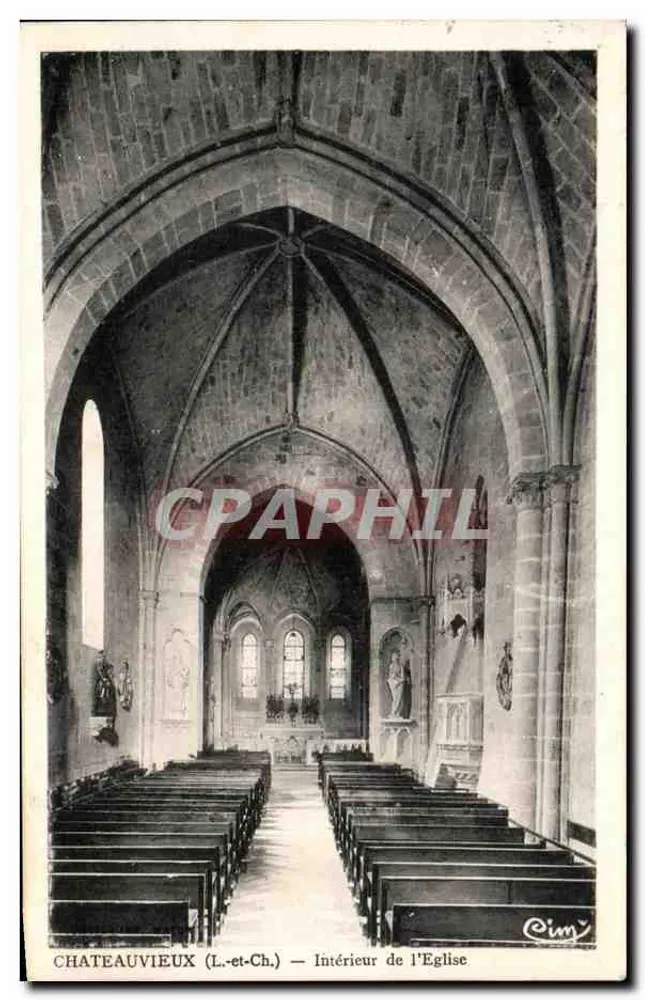 Châteauvieux (L.-et-Ch.) — Interior da Igreja — Editor Cim - Frente