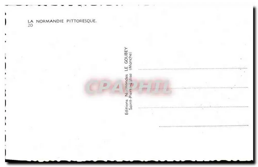 Dorfszene — Drei Personen im Freien — Verlag Goubeey, Nr. 20 - Rückseite