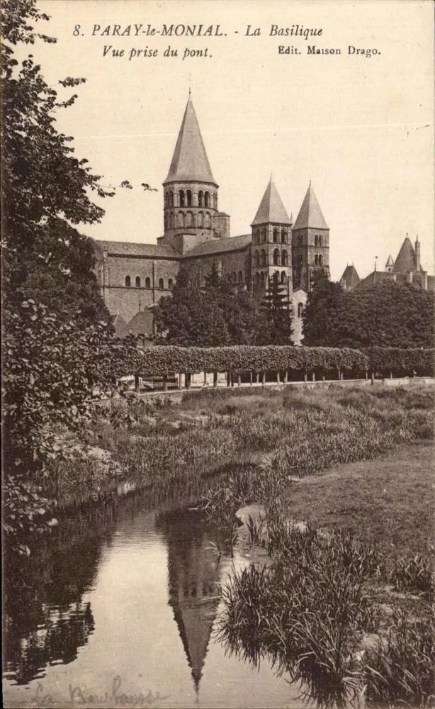 Paray-le-Monial - Die Basilika - Blick von der Brücke - Edit. Maison Drago - Vorderseite