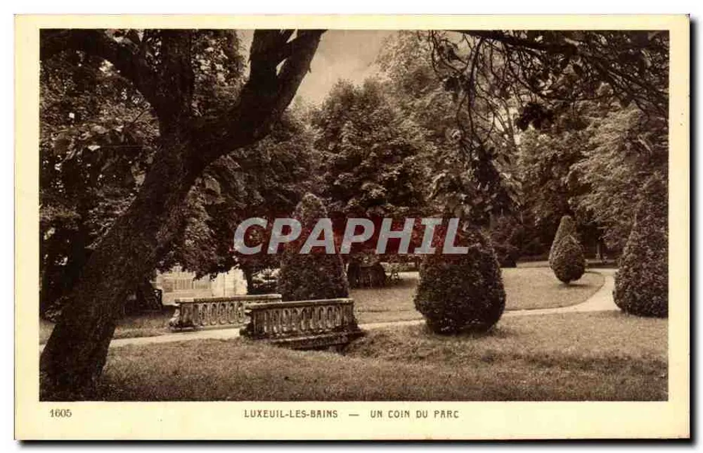 LUXEUIL-LES-BAINS — UM CANTO DO PARC — Imp. & Edit. BRAUN & Cie, Duppach (Ht-Rhin) - Frente