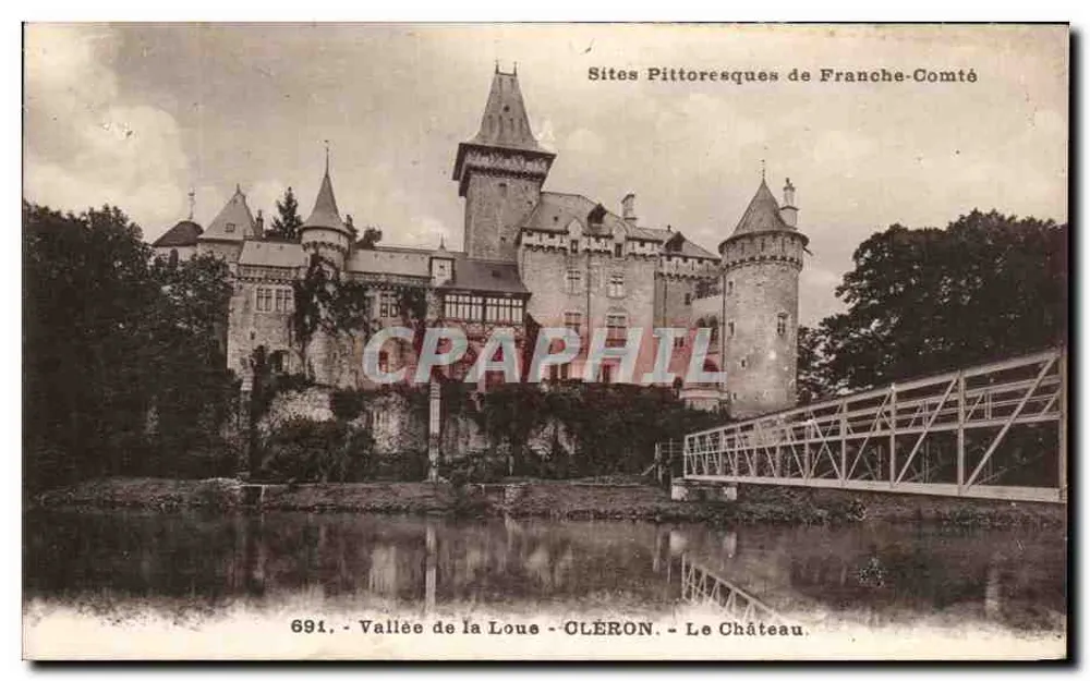 Cléron — Das Schloss — Tal der Loue — Landschaftliche Sehenswürdigkeiten der Franche-Comté - Vorderseite