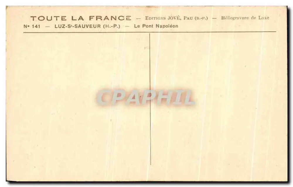 Luz-Sauveur — Le Pont Napoléon — Éditions Jové, Pau (B.P.) - Reverso