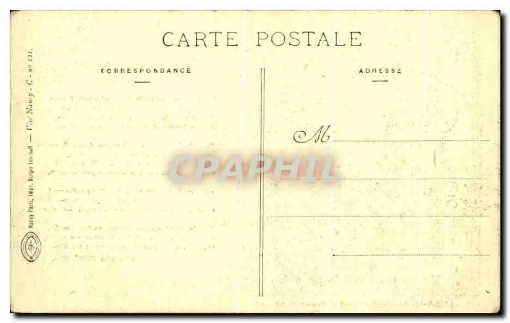 Ligny-en-Barrois (Meuse) — Truppenpassage — Nancy Paris, Verlag Berger (Nancy) - C - Nr. 124 - Rückseite